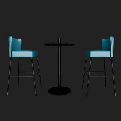 SketchUp模型丨模型库[单体模型]吧台椅吧台凳丨DT00044