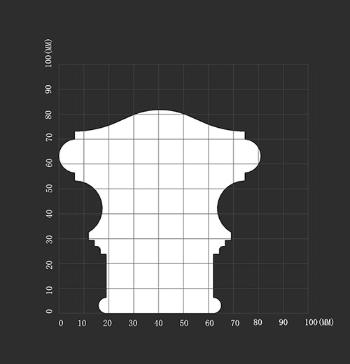 SketchUp模型丨智能构件[PB3轮廓]柱头丨LK00442
