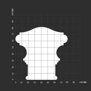 SketchUp模型丨智能构件[PB3轮廓]柱头丨LK00442