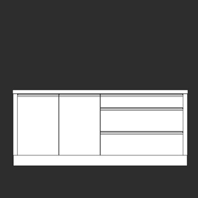 SketchUp模型丨智能构件[PB3构件]橱柜_地柜丨PB00001