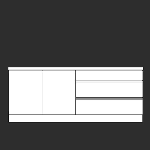 SketchUp模型丨智能构件[PB3构件]橱柜_地柜丨PB00002