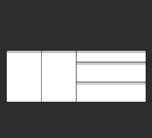 SketchUp模型丨智能构件[PB3构件]橱柜_柜门丨PB00010