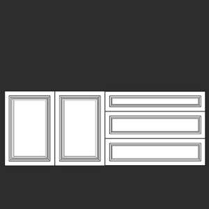 SketchUp模型丨智能构件[PB3构件]橱柜_柜门丨PB00012