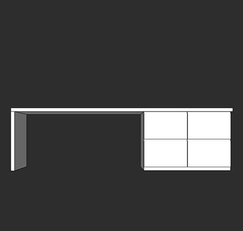 SketchUp模型丨智能构件[PB3构件]岛台_款式丨PB00021