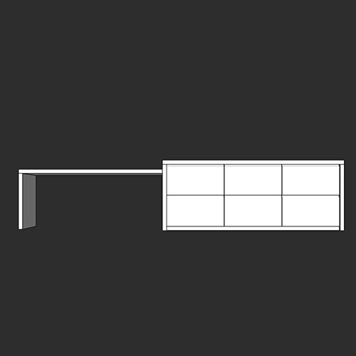 SketchUp模型丨智能构件[PB3构件]岛台_款式丨PB00022
