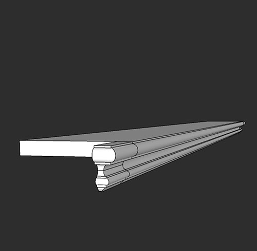 SketchUp模型丨智能构件[PB3构件]窗台_造型丨PB00033