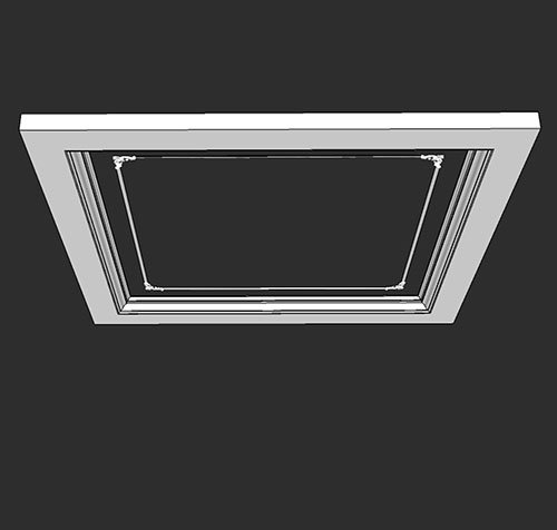 SketchUp模型丨智能构件[PB3构件]吊顶美式造型丨PB00057