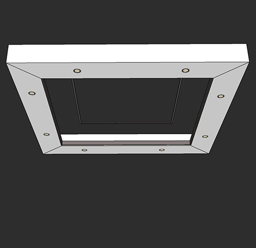 SketchUp模型丨智能构件[PB3构件]吊顶现代双层灯带丨PB00058
