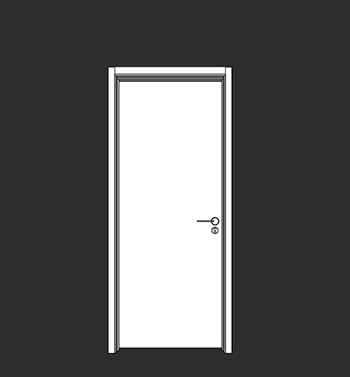 SketchUp模型丨智能构件[PB3构件]房门_基本款丨PB00059