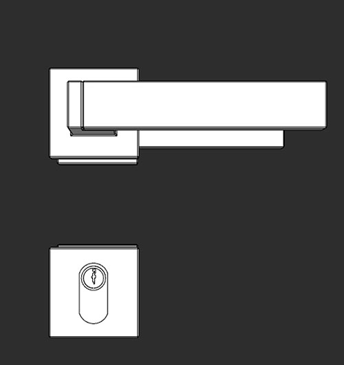 SketchUp模型丨智能构件[PB3构件]房门_拉手丨PB00062