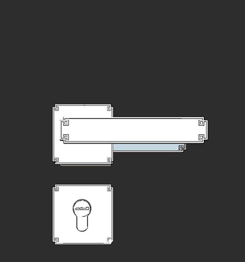 SketchUp模型丨智能构件[PB3构件]房门_拉手丨PB00065