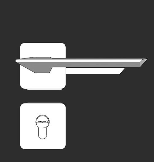 SketchUp模型丨智能构件[PB3构件]房门_拉手丨PB00067