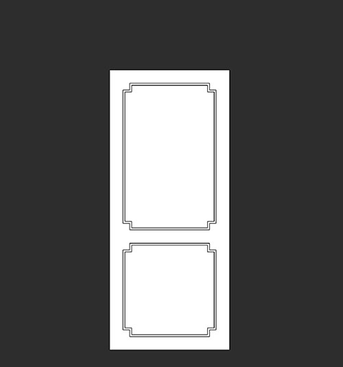 SketchUp模型丨智能构件[PB3构件]房门_门扇丨PB00074