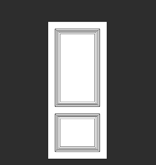 SketchUp模型丨智能构件[PB3构件]房门_门扇丨PB00078