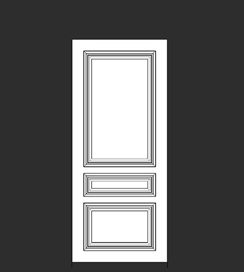 SketchUp模型丨智能构件[PB3构件]房门_门扇丨PB00079