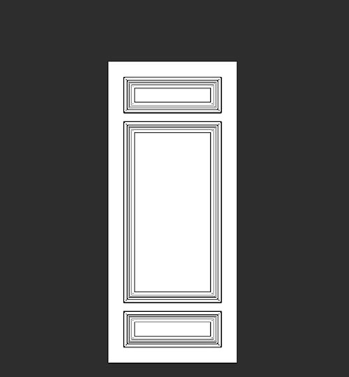 SketchUp模型丨智能构件[PB3构件]房门_门扇丨PB00080
