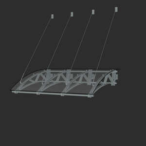 SketchUp模型丨智能构件[PB3构件]弧形遮雨棚丨PB00094