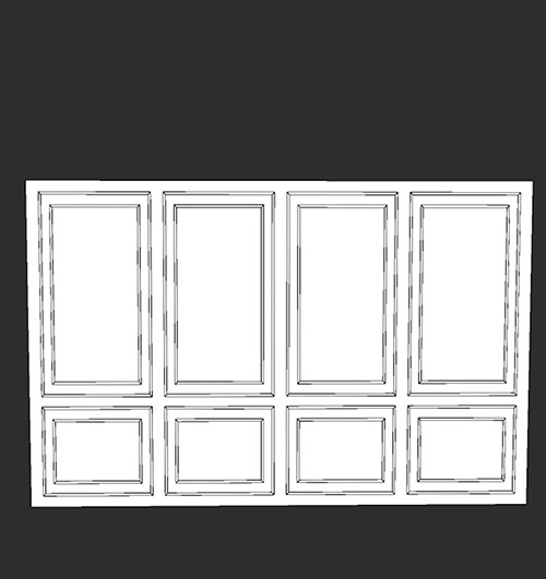 SketchUp模型丨智能构件[PB3构件]护墙_极简丨PB00097