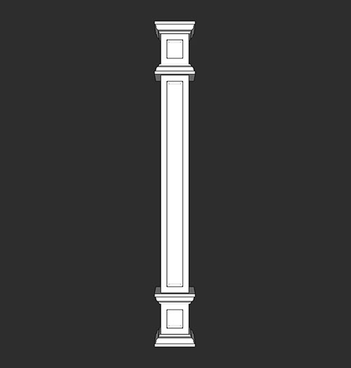 SketchUp模型丨智能构件[PB3构件]建筑_罗马柱丨PB00108