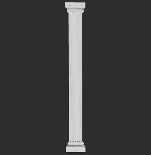 SketchUp模型丨智能构件[PB3构件]建筑_罗马柱丨PB00121