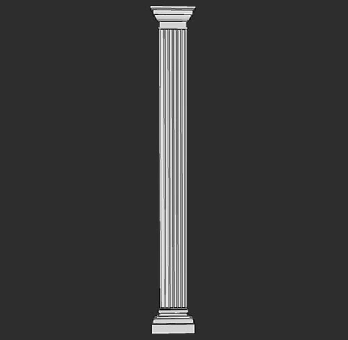 SketchUp模型丨智能构件[PB3构件]建筑_罗马柱丨PB00122
