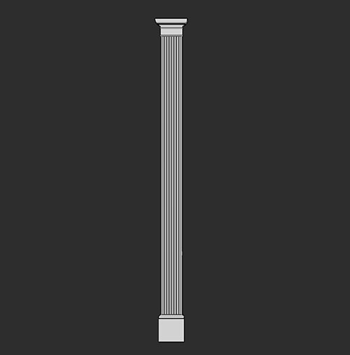 SketchUp模型丨智能构件[PB3构件]建筑_罗马柱丨PB00128