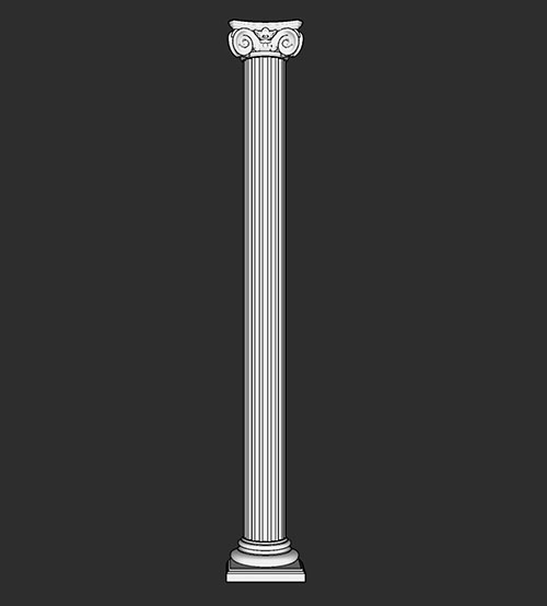 SketchUp模型丨智能构件[PB3构件]建筑_罗马柱丨PB00140