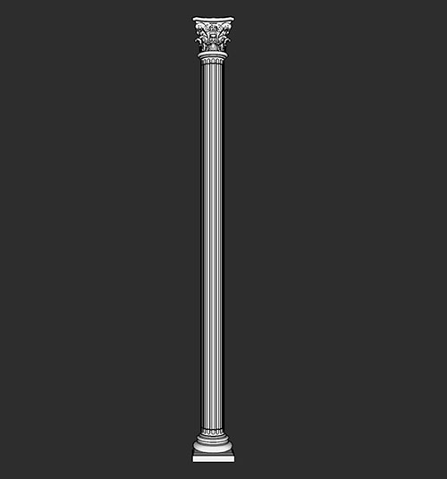 SketchUp模型丨智能构件[PB3构件]建筑_罗马柱丨PB00141