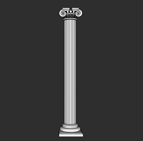 SketchUp模型丨智能构件[PB3构件]建筑_罗马柱丨PB00151