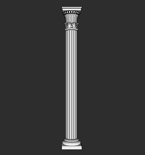 SketchUp模型丨智能构件[PB3构件]建筑_罗马柱丨PB00155