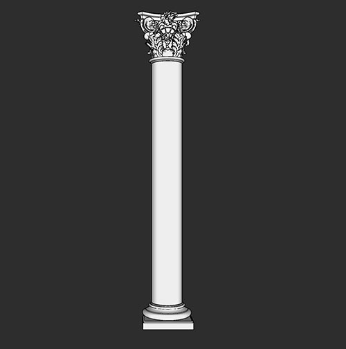 SketchUp模型丨智能构件[PB3构件]建筑_罗马柱丨PB00156
