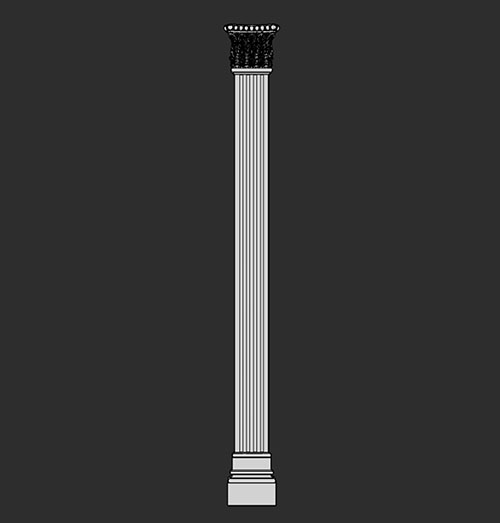 SketchUp模型丨智能构件[PB3构件]建筑_罗马柱丨PB00158