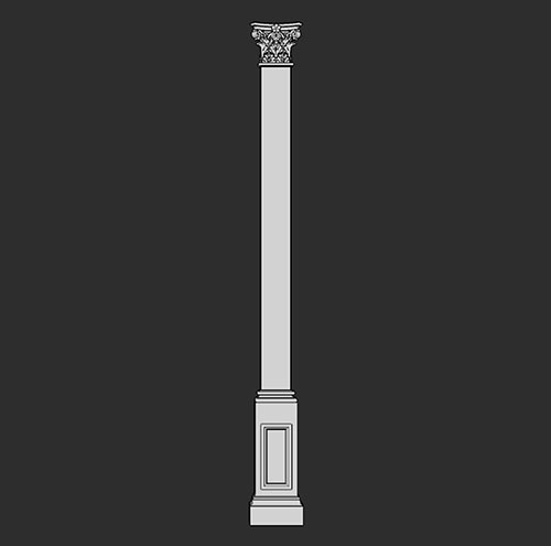 SketchUp模型丨智能构件[PB3构件]建筑_罗马柱丨PB00164