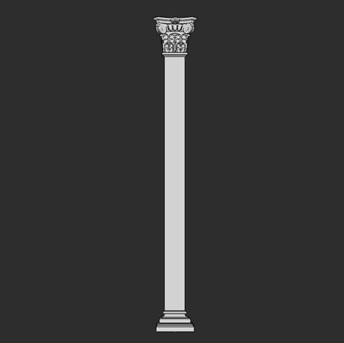 SketchUp模型丨智能构件[PB3构件]建筑_罗马柱丨PB00166