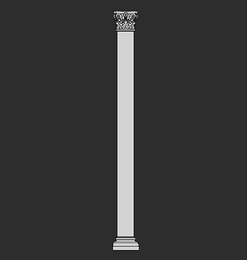 SketchUp模型丨智能构件[PB3构件]建筑_罗马柱丨PB00168