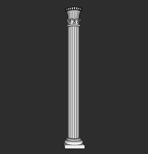 SketchUp模型丨智能构件[PB3构件]建筑_罗马柱丨PB00173