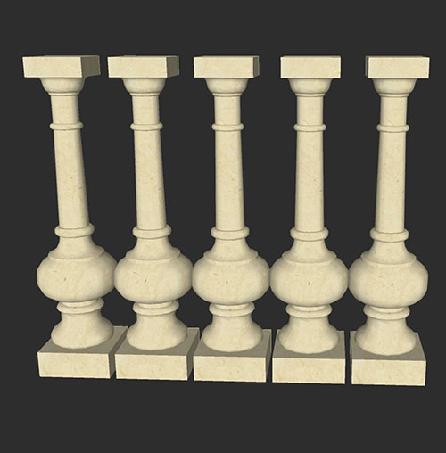 SketchUp模型丨智能构件[PB3构件]欧式石花瓶丨PB00182