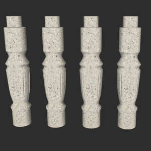 SketchUp模型丨智能构件[PB3构件]欧式石花瓶丨PB00184