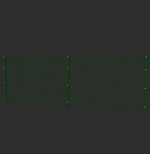 SketchUp模型丨智能构件[PB3构件]绿围栏_款式丨PB00214