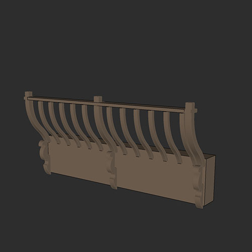 SketchUp模型丨智能构件[PB3构件]靠背丨PB00215
