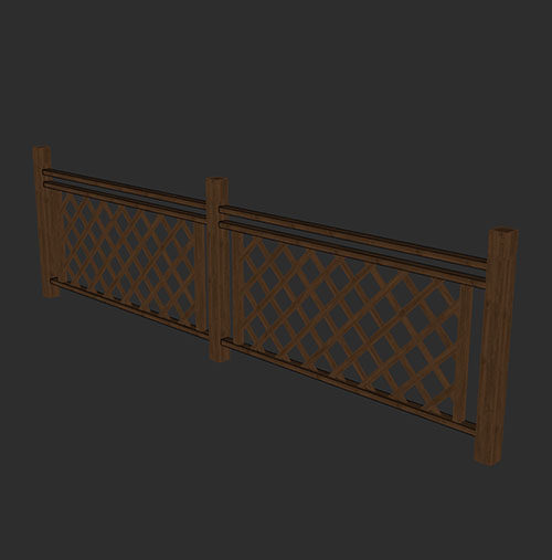 SketchUp模型丨智能构件[PB3构件]花格扶手丨PB00219