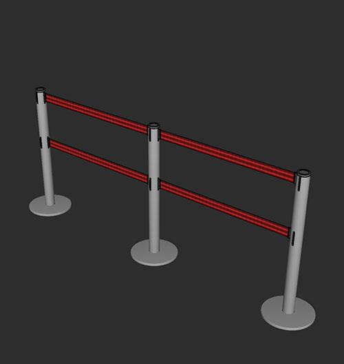 SketchUp模型丨智能构件[PB3构件]围栏_款式丨PB00227