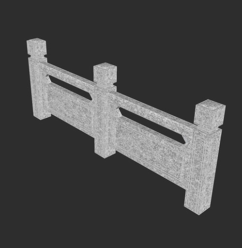 SketchUp模型丨智能构件[PB3构件]中式栏杆丨PB00232