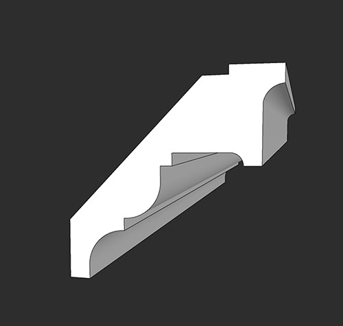 SketchUp模型丨智能构件[PB3构件]顶线_200高丨PB00246