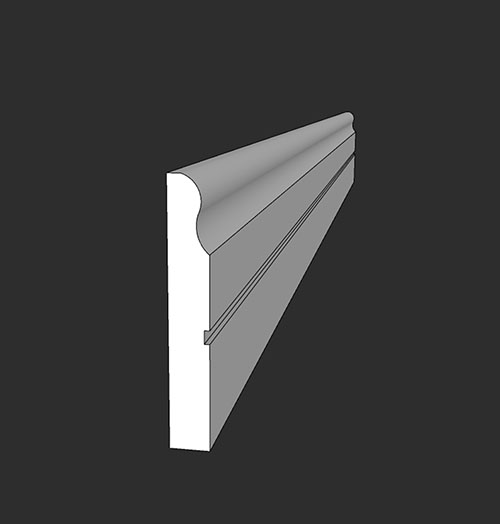 SketchUp模型丨智能构件[PB3构件]脚线_100高丨PB00252