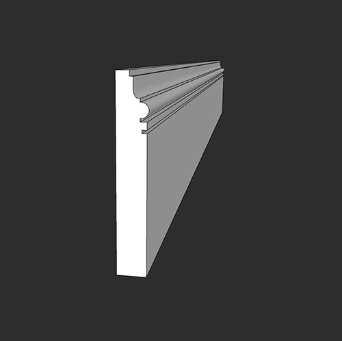 SketchUp模型丨智能构件[PB3构件]脚线_120高丨PB00253