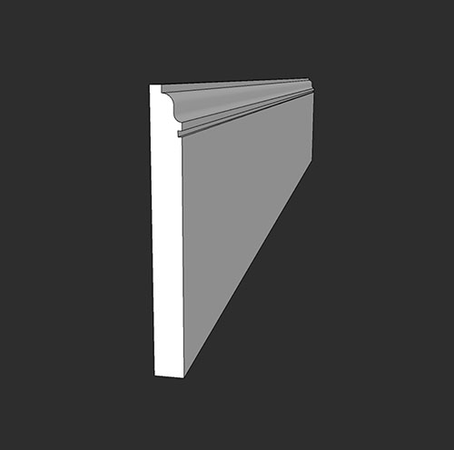 SketchUp模型丨智能构件[PB3构件]脚线_150高丨PB00254
