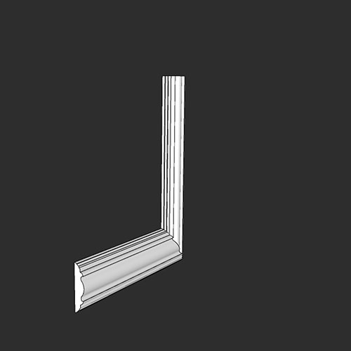 SketchUp模型丨智能构件[PB3构件]石膏线_款式丨PB00258