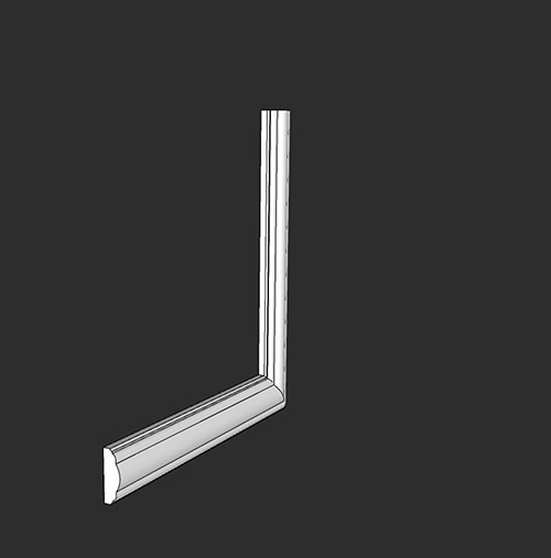 SketchUp模型丨智能构件[PB3构件]石膏线_款式丨PB00263