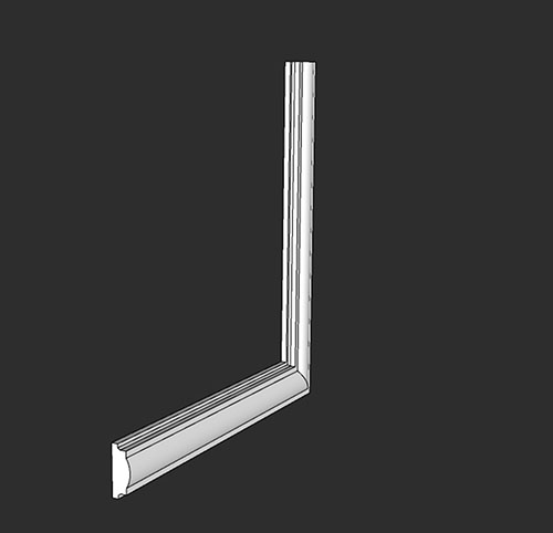 SketchUp模型丨智能构件[PB3构件]石膏线_款式丨PB00268